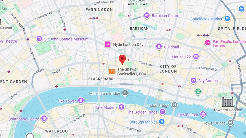 Map for London